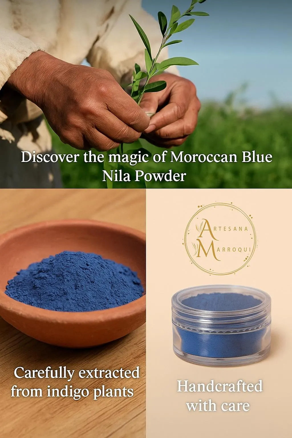 Nila Bleu – Poudre d’Indigo 100 % Pure du Maroc - النيلة الزرقاء المغربية